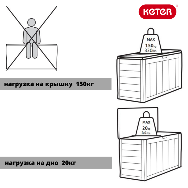 Сундук Шервуд (SHERWOOD) 270л., коричневый Сундук Шервуд (SHERWOOD) 270л., коричневый
