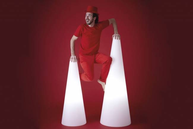 Светильник пластиковый уличный Конус Cono Lighting OUT белый Ø420х1130 мм