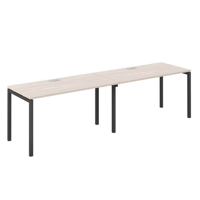 SG.226.OL.44.AN / Рабочая станция s-b-s 2800х800х750 / профиль: 40х40 антрацит; столешница: дуб светлый