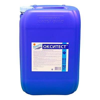 ОКСИТЕСТ, 30л(32кг) канистра, жидкое бесхлорное высокоэффективное средство обеззараживания воды ОКСИТЕСТ, 30л(32кг) канистра, жидкое бесхлорное высокоэффективное средство обеззараживания воды