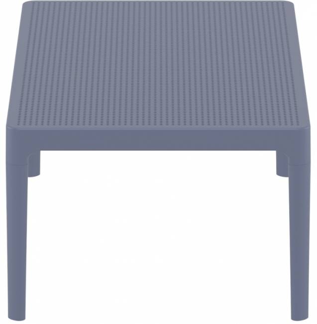 Столик пластиковый журнальный Sky Lounge Table темно-серый 1000х600х400 мм