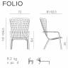 Лаунж-кресло пластиковое с подушкой Folio тортора, розовый 720х810-925х1130-1065 мм Лаунж-кресло пластиковое с подушкой Folio тортора, розовый 720х810-925х1130-1065 мм