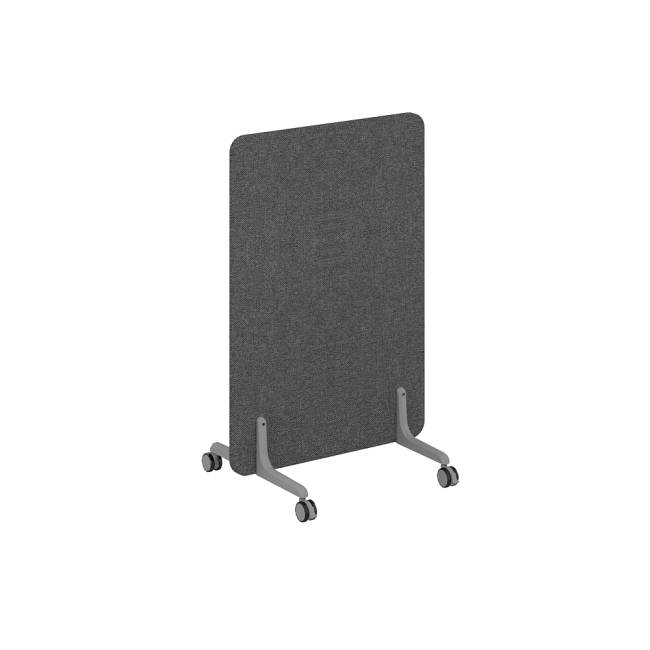 MP.700.1125.GR.GR / Перегородка на металлических опорах, на роликах 700x26x1125 / цвет: BAHAMA GREY; опоры: серый