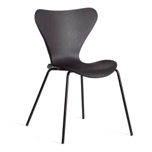 Стул Якобсен/Jacobsen (мод.DC 102-1)/1 шт. в упаковке пластик/металл, 45х54.5х80см, черный/черный черный пластик/металл