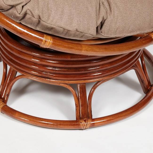Кресло-качалка Папасан/Papasan (W 23/01 B) /с подушкой/ 115х78х104см, пекан орех, экошерсть коричневый, 1811-5 Pecan (орех) Кресло-качалка Папасан/Papasan (W 23/01 B) /с подушкой/ 115х78х104см, пекан орех, экошерсть коричневый, 1811-5 Pecan (орех)