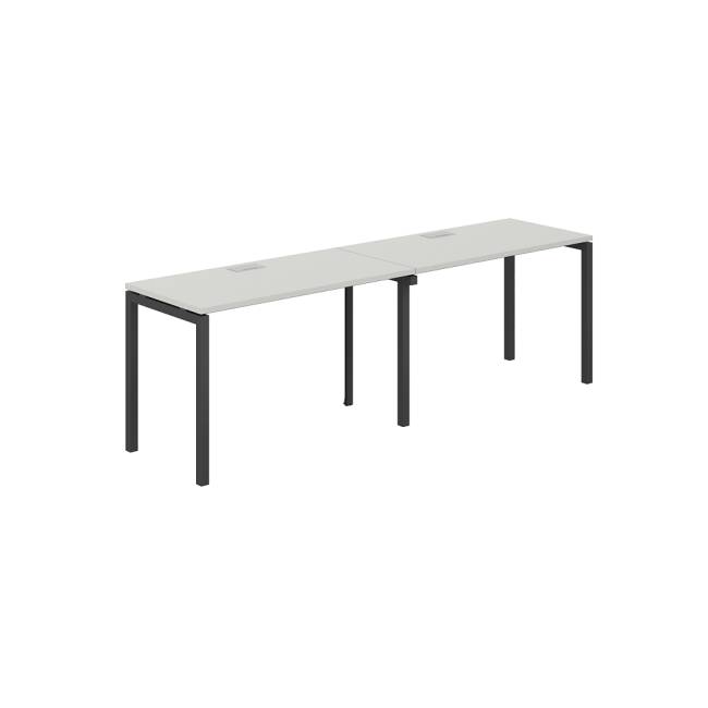 SG.221.SH.44.AN / Рабочая станция s-b-s 2400х600х750 / профиль: 40х40 антрацит; столешница: серый бархат