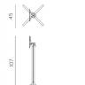 Подстолье металлическое барное складное Frasca High Folding Special тортора 450х450х1070 мм Подстолье металлическое барное складное Frasca High Folding Special тортора 450х450х1070 мм