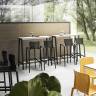 Стул пластиковый барный Spyker Stool бледно-синий 475х460х1025 мм