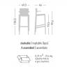 Кресло пластиковое барное Spyker Stool B красный 495х460х1025 мм