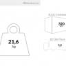 Стул пластиковый барный Victor Bar 75 белый 450х520х1060 мм