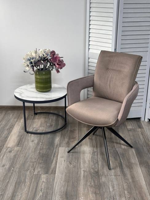 Стул КИННЕТ (KINNET) 360 град. поворот. цв ШОКОЛАД MOHAIR-440/ CASTEL-20, ткань/ Тем.-серый, ®DISAUR Стул КИННЕТ (KINNET) 360 град. поворот. цв ШОКОЛАД MOHAIR-440/ CASTEL-20, ткань/ Тем.-серый, ®DISAUR