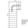 Модульная лестница Статус 225 3375-3525, Серый, Сосна, Нержавеющая сталь