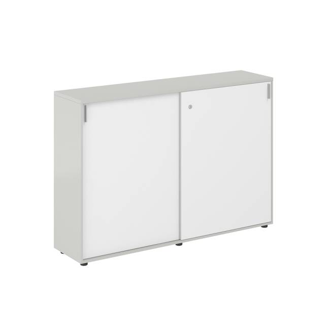 SG.713.SH.WH / Шкаф купе 1638х400х1125 средний, с замком / корпус цвет: серый бархат, фасады: белый