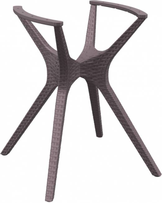 Подстолье пластиковое плетеное Ibiza Legs Small коричневый 580х580х725 мм Подстолье пластиковое плетеное Ibiza Legs Small коричневый 580х580х725 мм