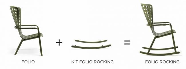 Комплект полозьев для кресла-качалки Kit Folio Rocking табак 910х100х100 мм
