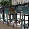 Стул пластиковый барный Trill Stool бирюзовый 500х530х965 мм Стул пластиковый барный Trill Stool бирюзовый 500х530х965 мм