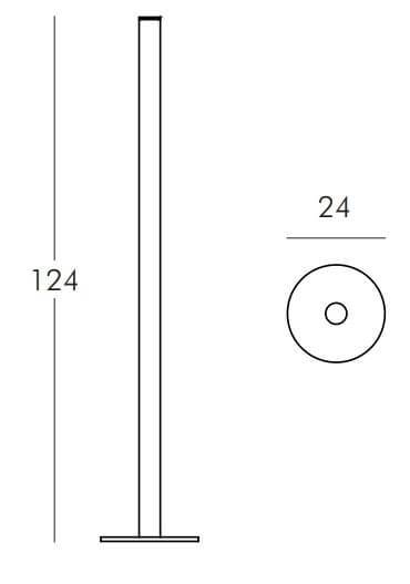 Светильник напольный Flux Lighting LED белый Ø240х1240 мм Светильник напольный Flux Lighting LED белый Ø240х1240 мм
