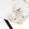 Стол РИВОЛИ (RIVOLI) 140 цвет ПАНДОРА (GLOSS LUXURY PANDORA SOLID CERAMIC) / ЧЕРНЫЙ, ®DISAUR