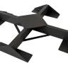 Зонт профессиональный двухкупольный 3х6 м Wood Double имитация ироко, слоновая кость 3000х6000 мм