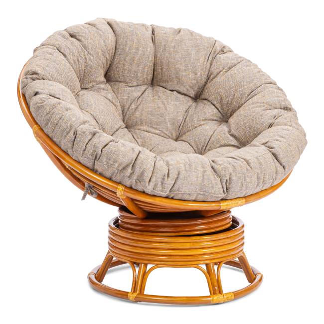 Кресло-качалка Папасан/Papasan (W 23/01 B) /с подушкой/ 115х78х104см, коньячный, подушка рогожка, меланж Cognac (коньяк) Кресло-качалка Папасан/Papasan (W 23/01 B) /с подушкой/ 115х78х104см, коньячный, подушка рогожка, меланж Cognac (коньяк)