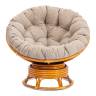 Кресло-качалка Папасан/Papasan (W 23/01 B) /с подушкой/ 115х78х104см, коньячный, подушка рогожка, меланж Cognac (коньяк) Кресло-качалка Папасан/Papasan (W 23/01 B) /с подушкой/ 115х78х104см, коньячный, подушка рогожка, меланж Cognac (коньяк)