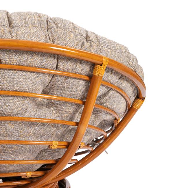 Кресло-качалка Папасан/Papasan (W 23/01 B) /с подушкой/ 115х78х104см, пекан орех, подушка рогожка, меланж Pecan (орех) Кресло-качалка Папасан/Papasan (W 23/01 B) /с подушкой/ 115х78х104см, пекан орех, подушка рогожка, меланж Pecan (орех)