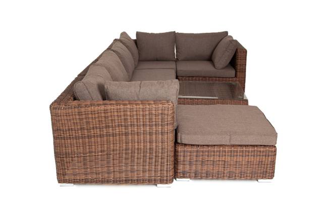 "Лунго" трансформирующаяся лаунж-зона из искусственного ротанга, цвет коричневый "Лунго" трансформирующаяся лаунж-зона из искусственного ротанга, цвет коричневый