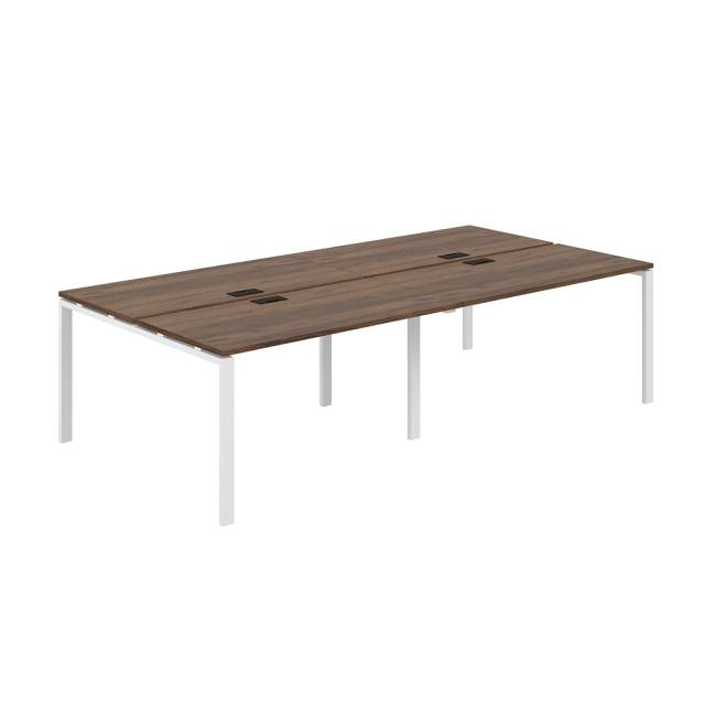 SG.255.DM.63.WH / Рабочая станция 2800х1438х750 / профиль: 60х30 дуб модена; столешница: дуб модена
