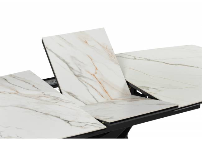 Риполь 160(205)х89 белый с прожилками gilt white / черный
