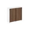 SG.711.WH.DM / Шкаф купе 1238х400х1125 средний, с замком / корпус: белый, фасады: дуб модена