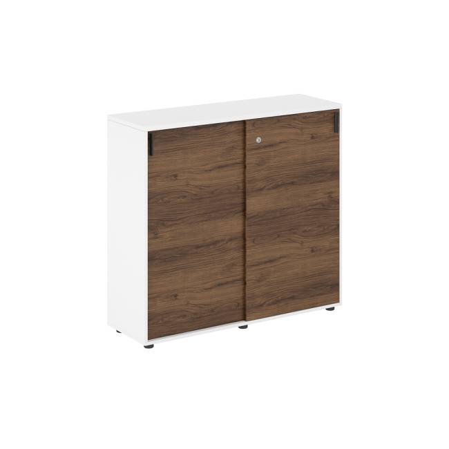 SG.711.WH.DM / Шкаф купе 1238х400х1125 средний, с замком / корпус: белый, фасады: дуб модена