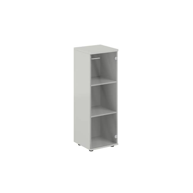 SG.804.SH.GL / Шкаф средний 400х400х1200, 1 дв., со стеклом з.ст HDF / корпус: серый бархат; фасад: стекло прозр.