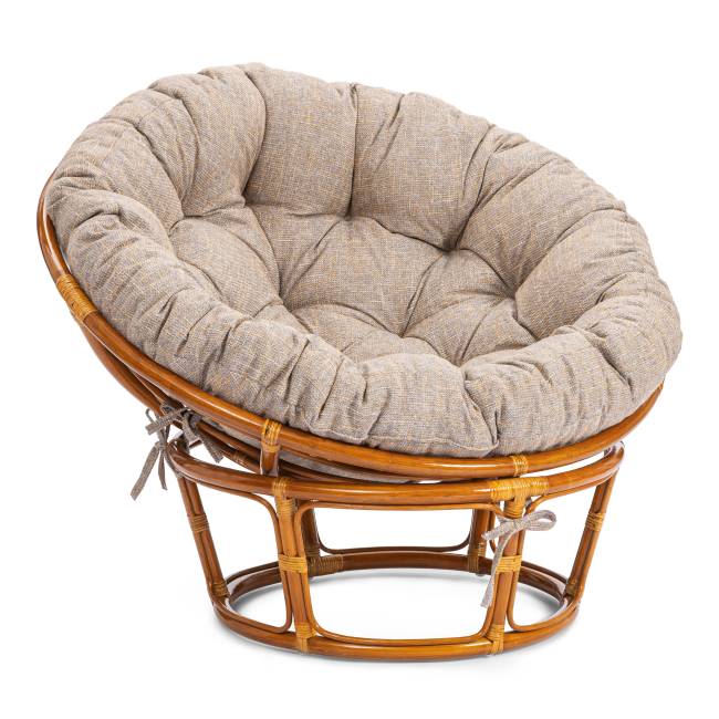 Кресло Папасан/Papasan (23/01 W) /с подушкой и ремешками/ 115х101х104см, пекан орех, подушка рогожка, меланж Pecan (орех) Кресло Папасан/Papasan (23/01 W) /с подушкой и ремешками/ 115х101х104см, пекан орех, подушка рогожка, меланж Pecan (орех)