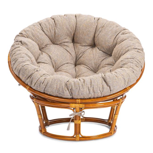 Кресло Папасан/Papasan (23/01 W) /с подушкой и ремешками/ 115х101х104см, пекан орех, подушка рогожка, меланж Pecan (орех) Кресло Папасан/Papasan (23/01 W) /с подушкой и ремешками/ 115х101х104см, пекан орех, подушка рогожка, меланж Pecan (орех)