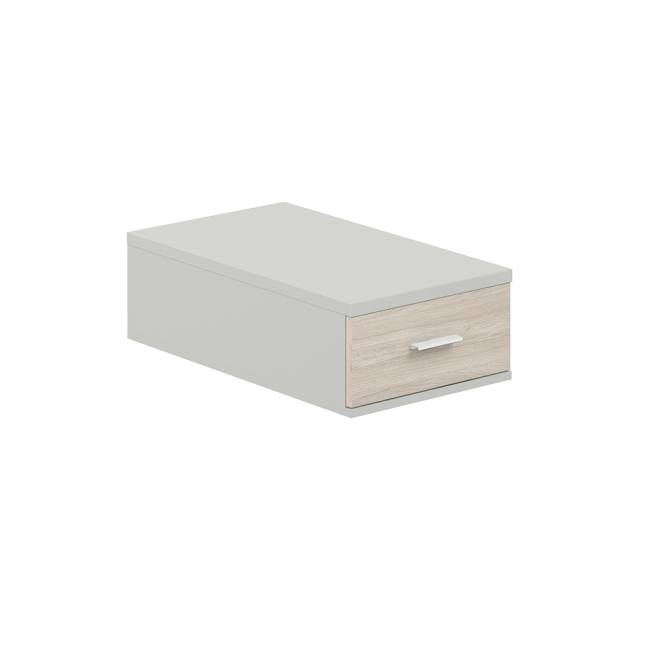 SG.532.SH.OL / Подвесная тумба с 1 ящ., 700, 400х518х173 / корпус: серый бархат; фасады: дуб светлый