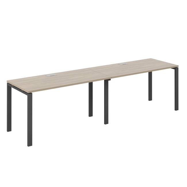 SG.226.OD.63.AN / Рабочая станция s-b-s 2800х800х750 / профиль: 60х30 антрацит; столешница: дуб темный
