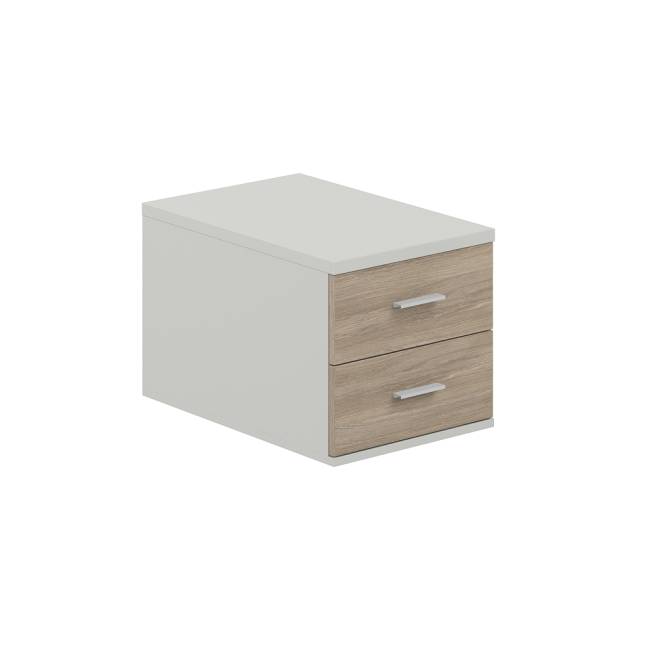 SG.536.SH.OD / Подвесная тумба с 2 ящ., 600, 400х446х342 / корпус: серый бархат; фасады: дуб темный