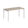 SG.204.OL.44.WH / Стол 1200х700х750 / профиль: 40х40 белый; столешница: дуб светлый