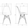 Стул обеденный DOBRIN DSW, ножки светлый бук, цвет белый (W-02)