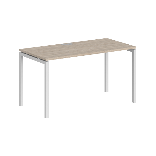 SG.207.OL.44.WH / Стол 1200х800х750 / профиль: 40х40 белый; столешница: дуб светлый