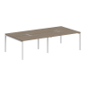 SG.259.OD.44.WH / Рабочая станция 3200х1638х750 / профиль: 40х40 белый; столешница: дуб темный