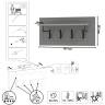 Прихожая Остин № 47 цвет серый графит/дуб крафт золотой