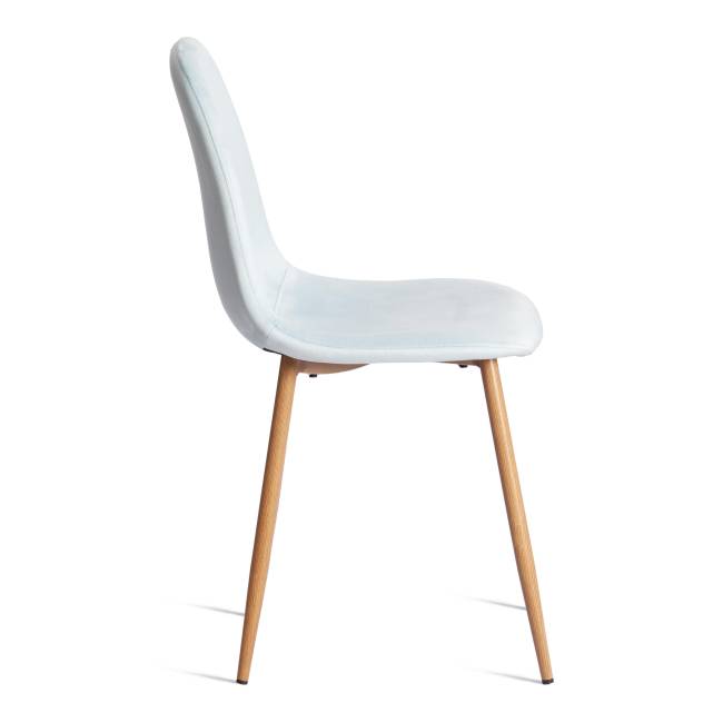 Стул Бриз/Breeze (мод.4724) велюр/металл, 44х53х87см, аквамарин (HLR16)/натуральный (Комплект из 4 шт.) голубой Велюр/металл