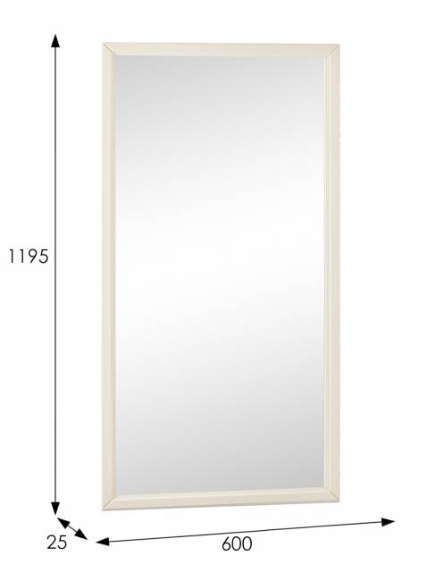 Зеркало настенное Ника слоновая кость 119,5 см x 60 см Зеркало настенное Ника слоновая кость 119,5 см x 60 см