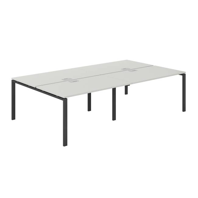 SG.258.SH.63.AN / Рабочая станция 2800х1638х750 / профиль: 60х30 антрацит; столешница: серый бархат