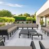 Комплект пластиковой мебели Portofino Lounge Corner черный, светло-коричневый