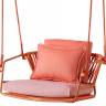 Качели плетеные Lisa Swing терракотовый, оранжевый 730х650х1750 мм Качели плетеные Lisa Swing терракотовый, оранжевый 730х650х1750 мм