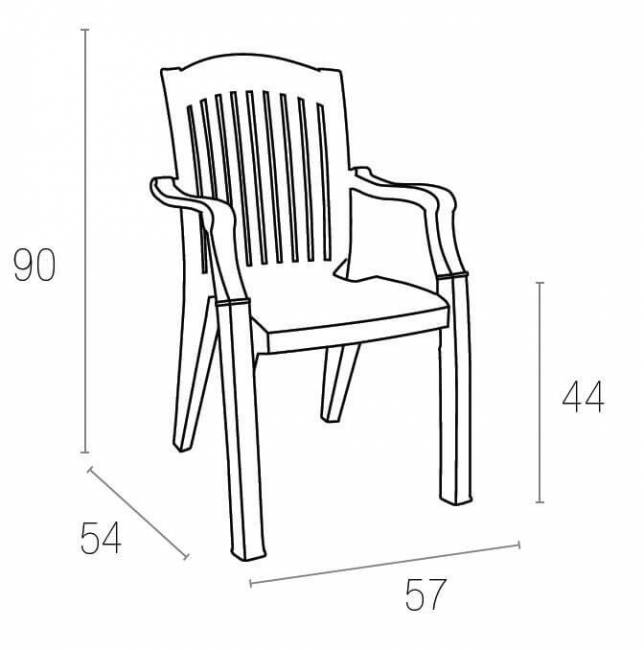 Кресло пластиковое Classic зеленый 570х540х900 мм Кресло пластиковое Classic зеленый 570х540х900 мм