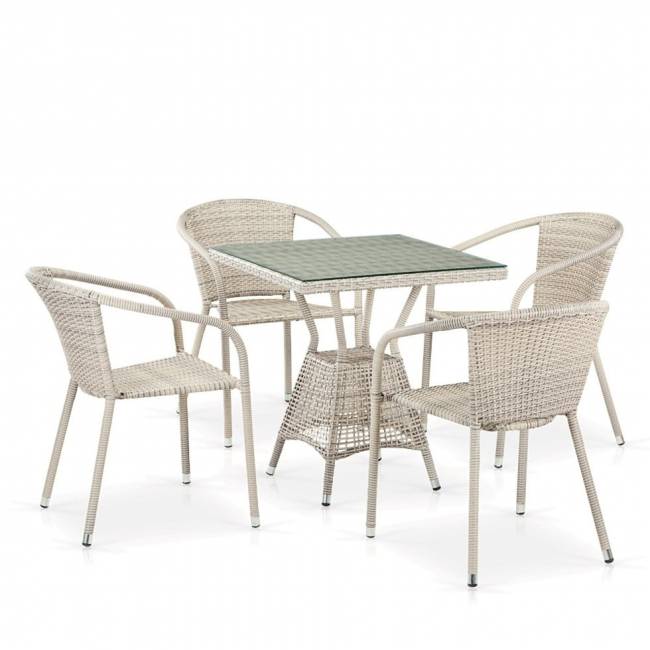 Комплект плетеной мебели из искусственного ротанга T706/Y137C-W85 Latte 4Pcs Комплект плетеной мебели из искусственного ротанга T706/Y137C-W85 Latte 4Pcs