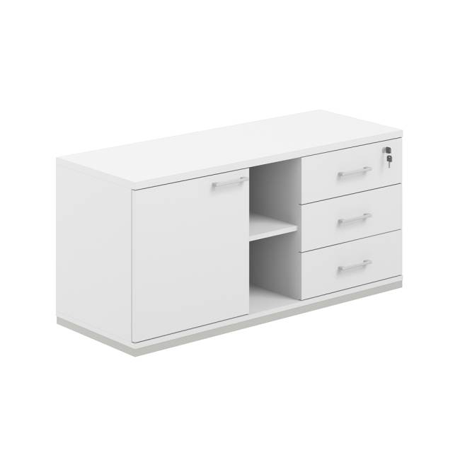 AG.292.WH.WH.WH / Тумба сервисная 1238х462х584 с замком / корпус: белый, топ/дно: белый, фасады: белый